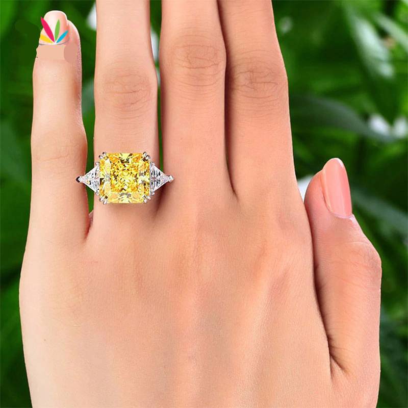 Yellow Canary Sterling Silver Ring Women's Rings