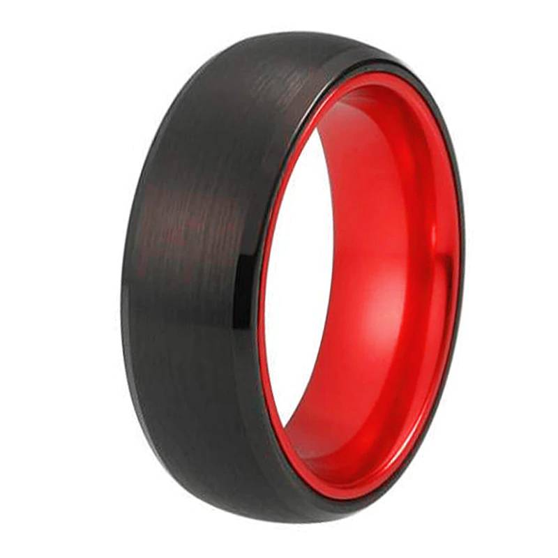 Men's Wedding Black Tungsten Ring Mens Rings