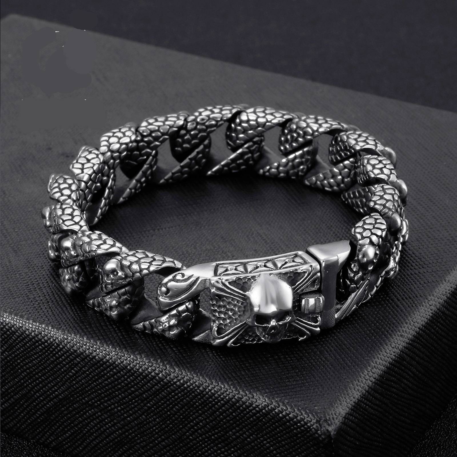 Stainless Steel Skull Gothic Bracelet Men's Bracelets
