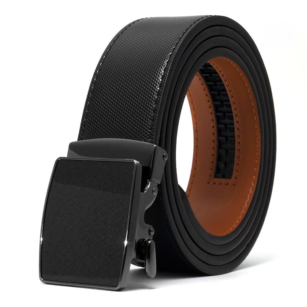 Automatic Buckle Genuine Leather Belt Mens Belts