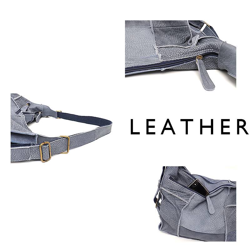 Vintage Genuine Leather Patchwork Bag Womens Bags