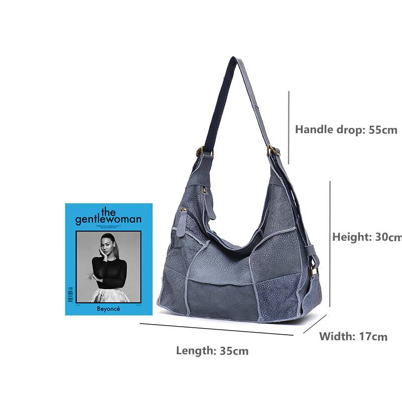 Vintage Genuine Leather Patchwork Bag Womens Bags