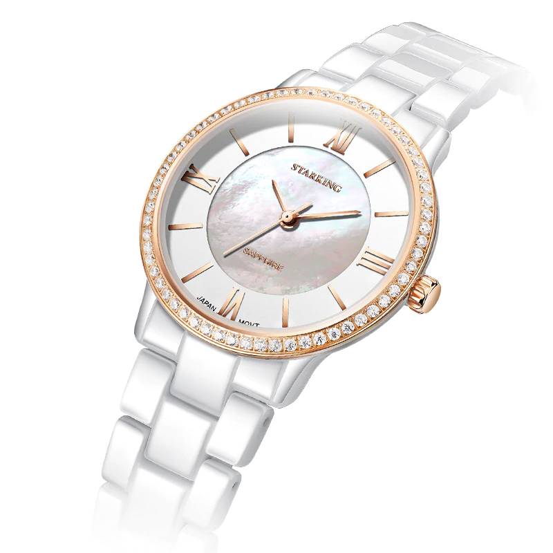 White Ceramic Diamond Ladies Watch Women's Watches