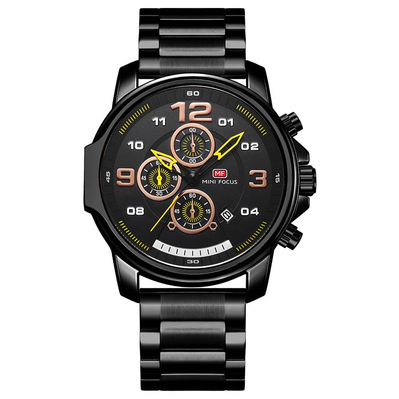 Men's Quartz Sport Sub-Dial Calendar Watch Men's Wrist Watches Mini Focus