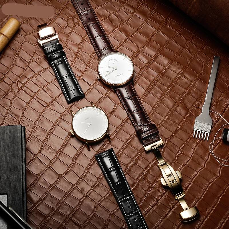 Leather Watch Bands Alligator Grain Straps Watch Straps and Bands