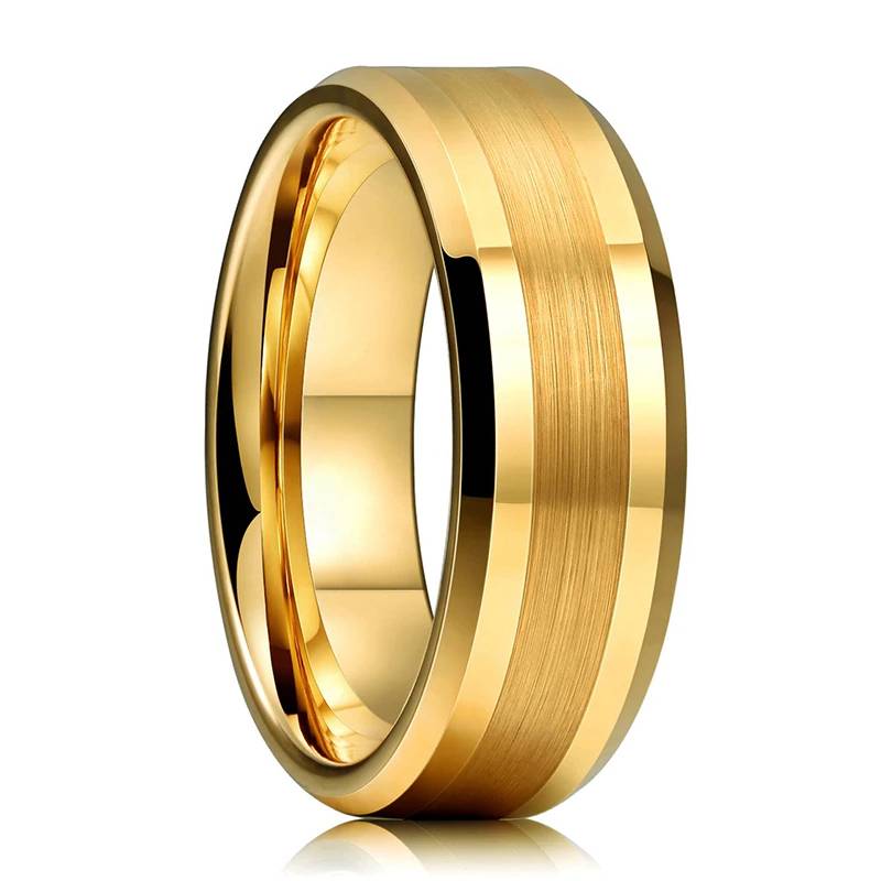 Tungsten Carbide Wedding Ring Comfort Fit Mens Rings Women's Rings