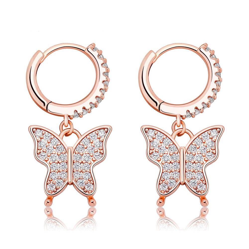 Butterfly Wings Earrings Cubic Zirconia