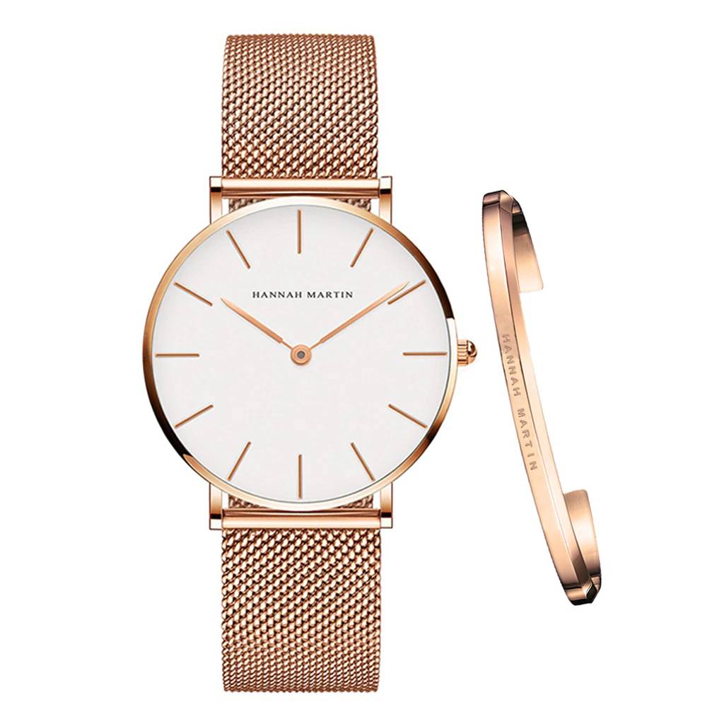 Women's Watch And Bracelet Set Steel Watch Hannah Martin Women's Watches