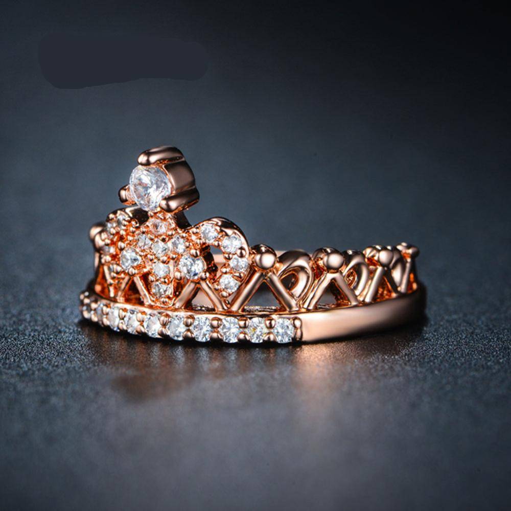 Cubic Zirconia Crown Rings for Women Women's Rings