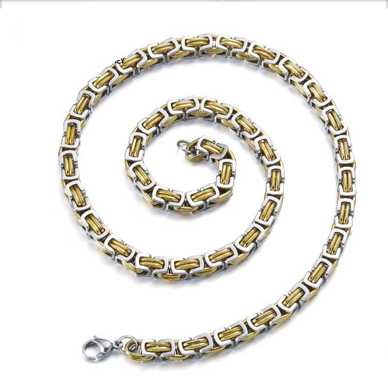 Byzantine Link Chain Necklace Jewelry For Men Men's Chains