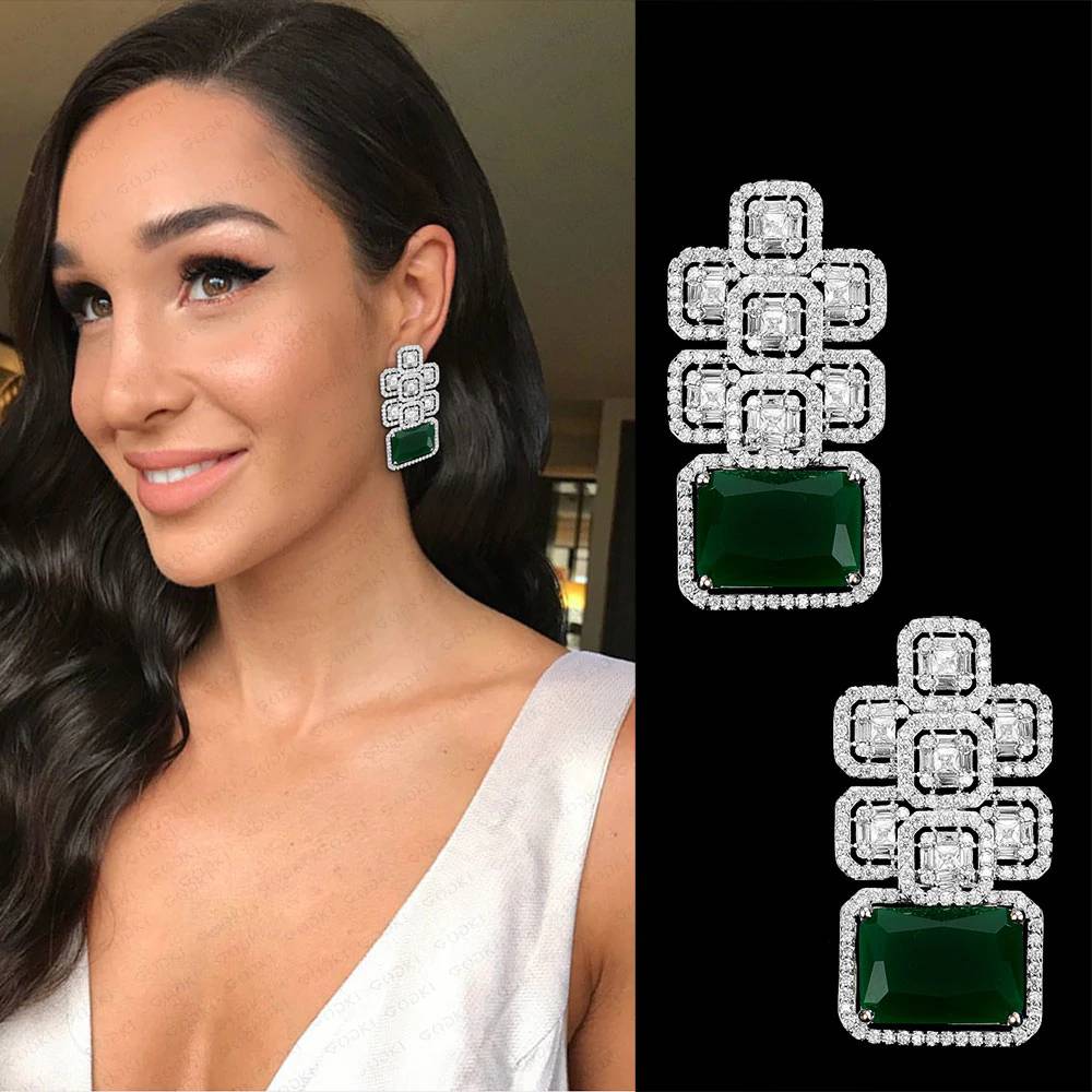 Luxury Jewelry Cubic Zirconia Stud Earrings Women's Earrings