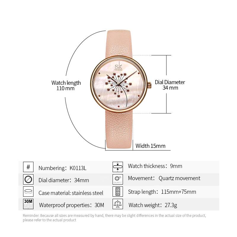 Elegant Women's Watches Dandelion Inspired Shengke Watch Shengke Watch