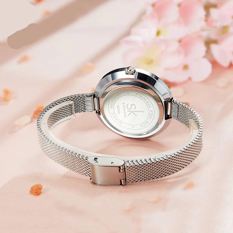 Women's Luxury Watches With Cubic Zirconia Dial Shengke Watch