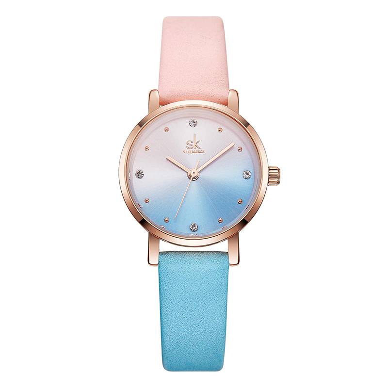 Shengke Leather Watches For Women Creative Colors Shengke Watch Women's Watches