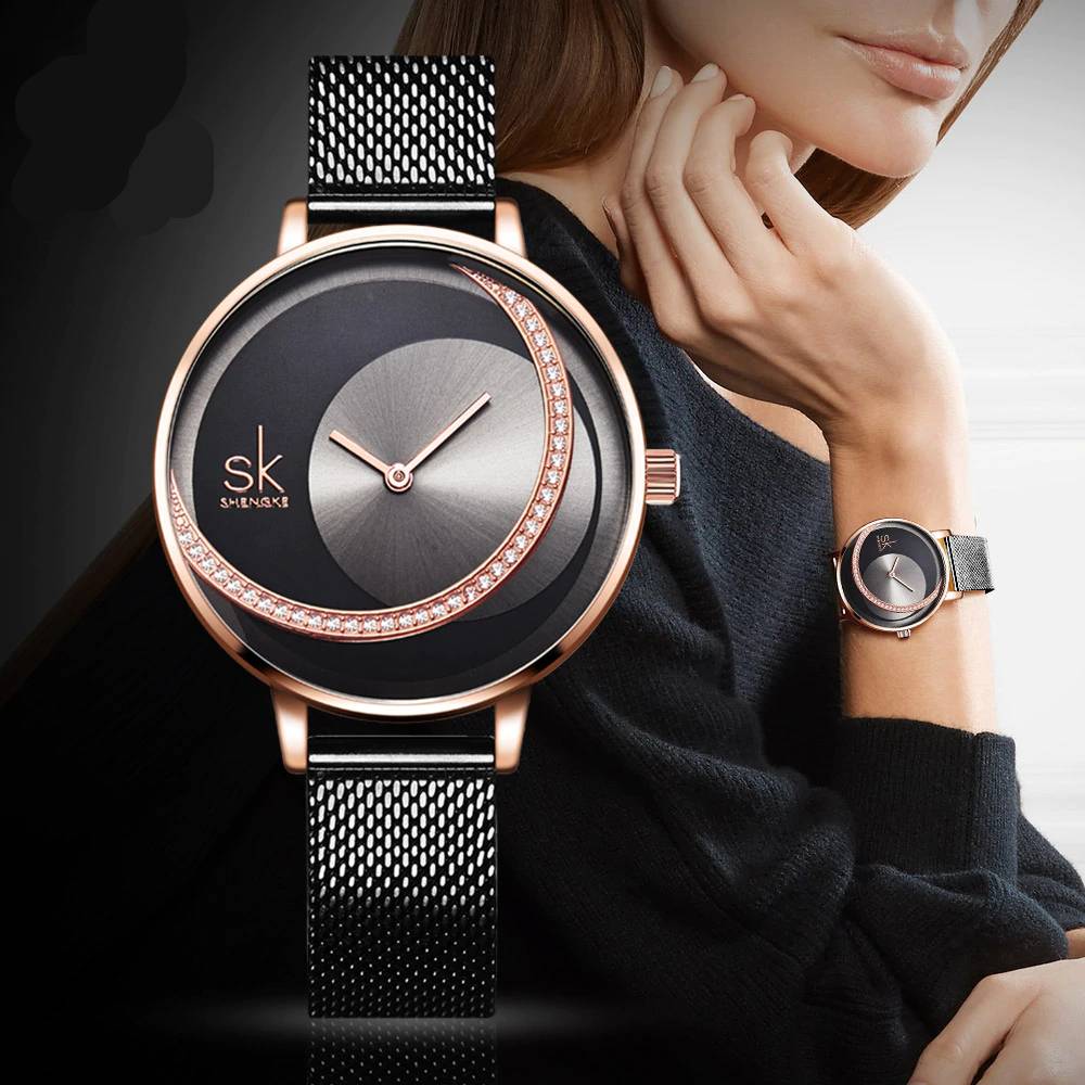 Crystal Watches For Ladies Shengke Designer Watch | Jewelry Addicts