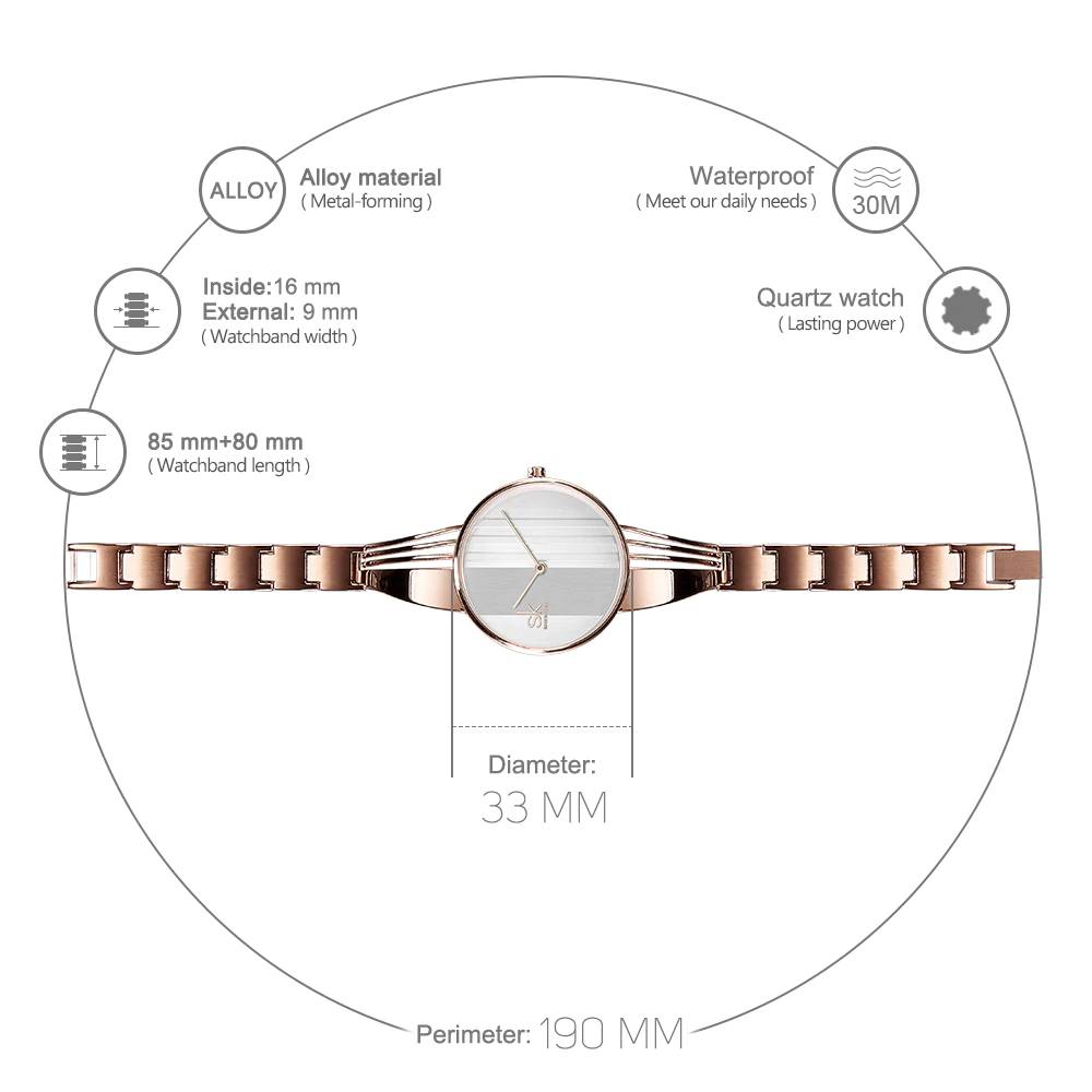 Gold Plated Watch Ladies Charm Bracelet Watch Shengke Watch