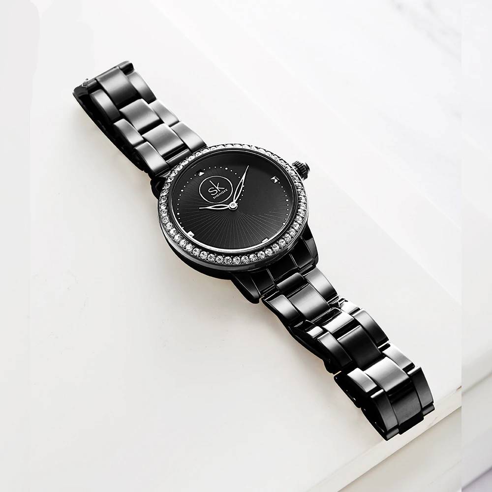 Cubic Zirconia Watch Elegant Women's Watches Shengke Watch Women's Watches