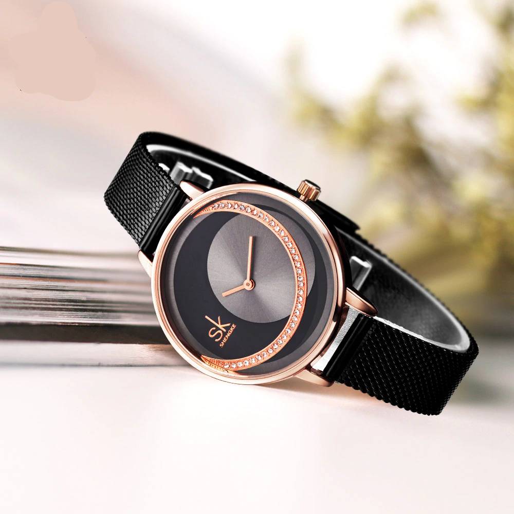 Crystal Watches For Ladies Shengke Designer Watch Women's Watches