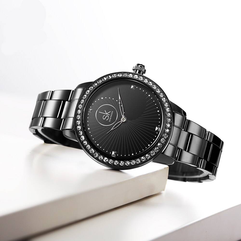 Cubic Zirconia Watch Elegant Women's Watches Shengke Watch Women's Watches