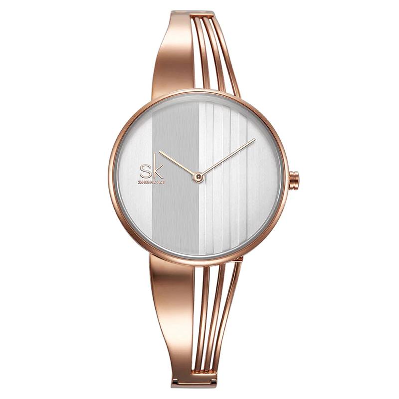 Gold Plated Watch Ladies Charm Bracelet Watch Shengke Watch
