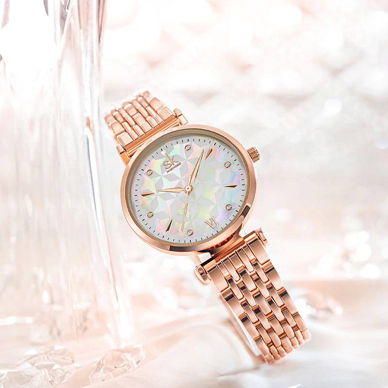 Retro Watches Rose Gold Watches For Women Shengke Watch