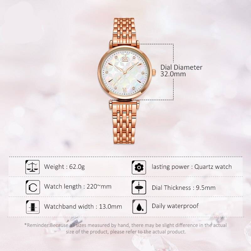 Retro Watches Rose Gold Watches For Women Shengke Watch