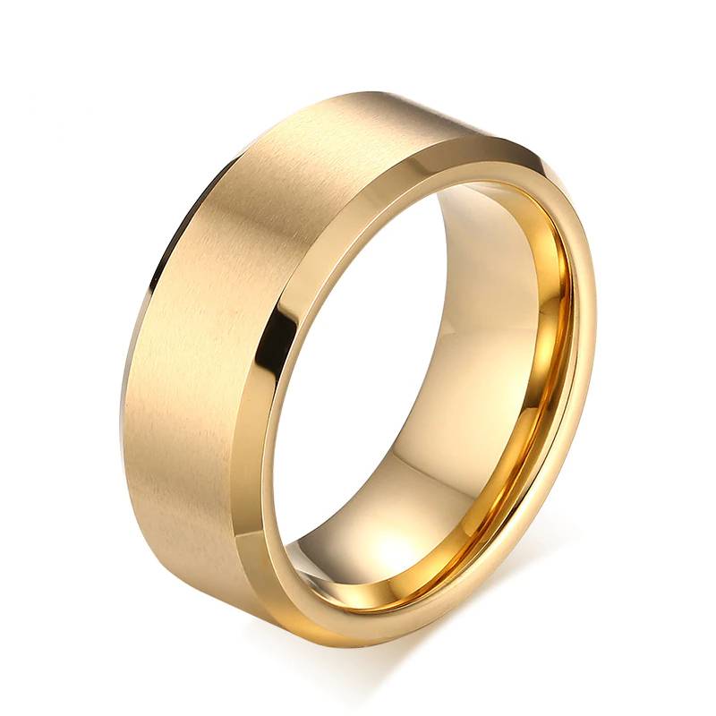 8mm Tungsten Carbide Ring Wedding Bands Mens Rings