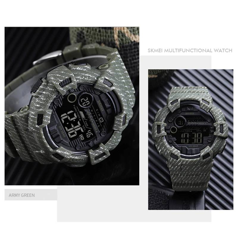 Mens Sport Multifunction Digital LED Wrist Watch SKMEI