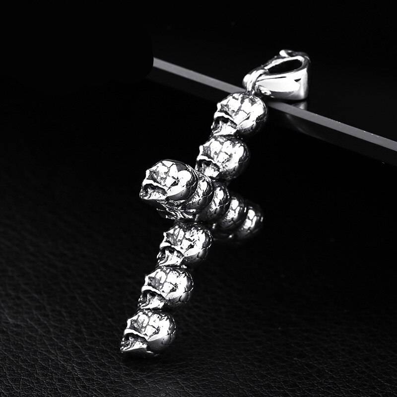 Skull Cross Necklace Stainless Steel Mens Pendants Mens Pendants