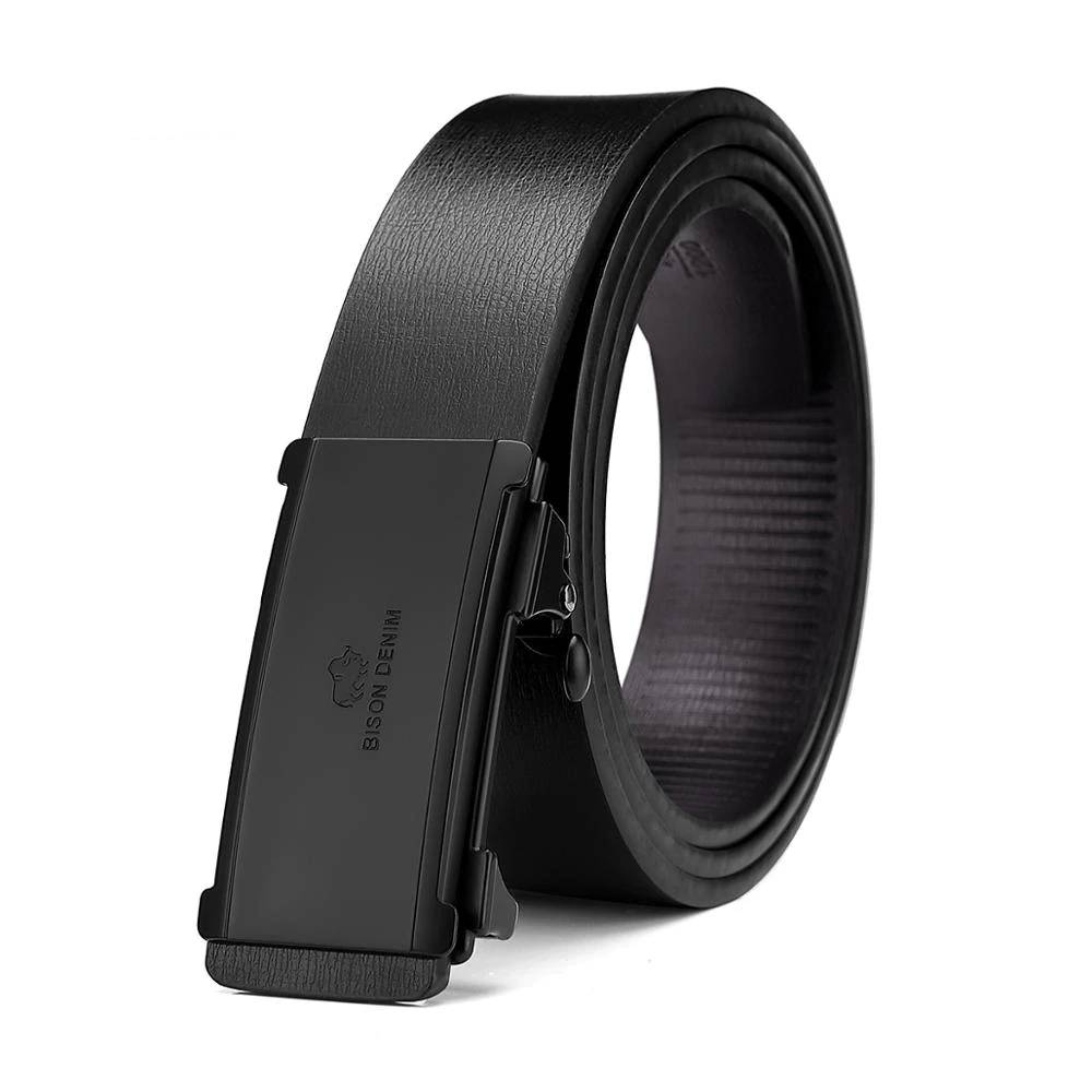 Mens Leather Dress Belts With Automatic Buckle | Jewelry Addicts
