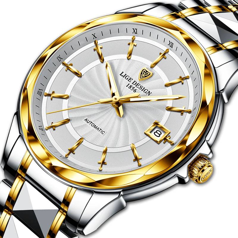 New 2021 LIGE Mechanical Watch Tungsten Steel Watches For Men