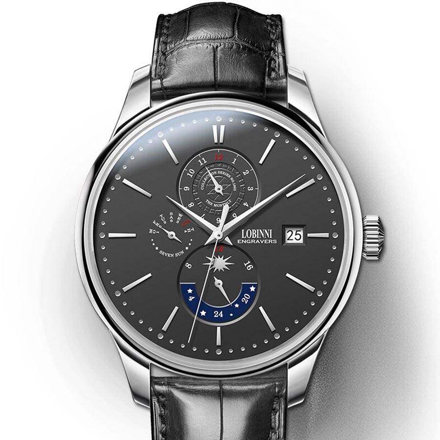New Automatic Mechanical Business LOBINNI Watches Lobinni