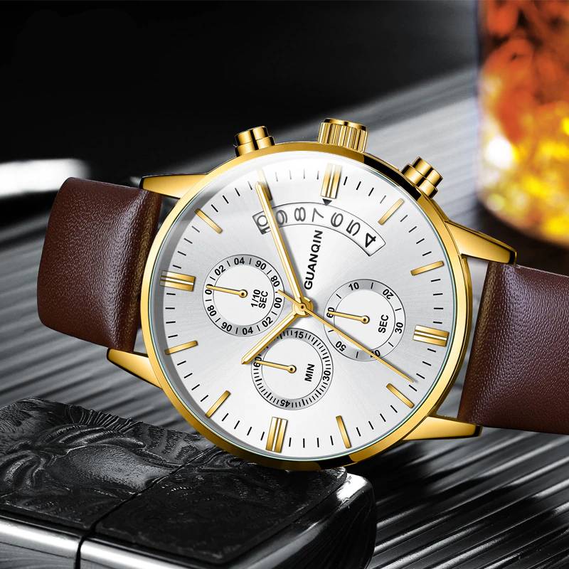 GUANQIN Watch Luxury Mens Fashion Wristwatch Guanqin