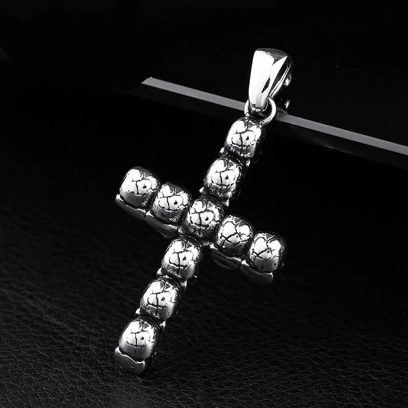 Skull Cross Necklace Stainless Steel Mens Pendants Mens Pendants