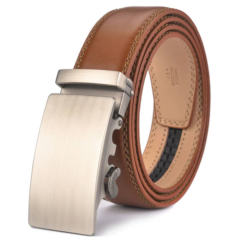 Automatic Buckle Mens Belt For Jeans Vintage Style Mens Belts