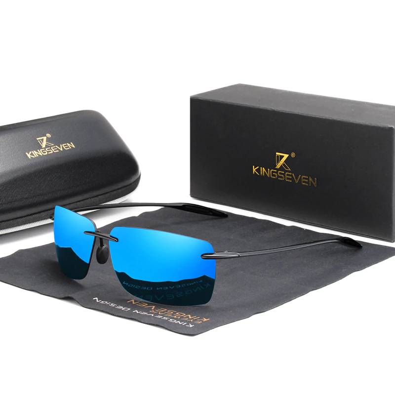 Rimless Sunglasses Men Ultralight Square Frameless Men's Sunglasses