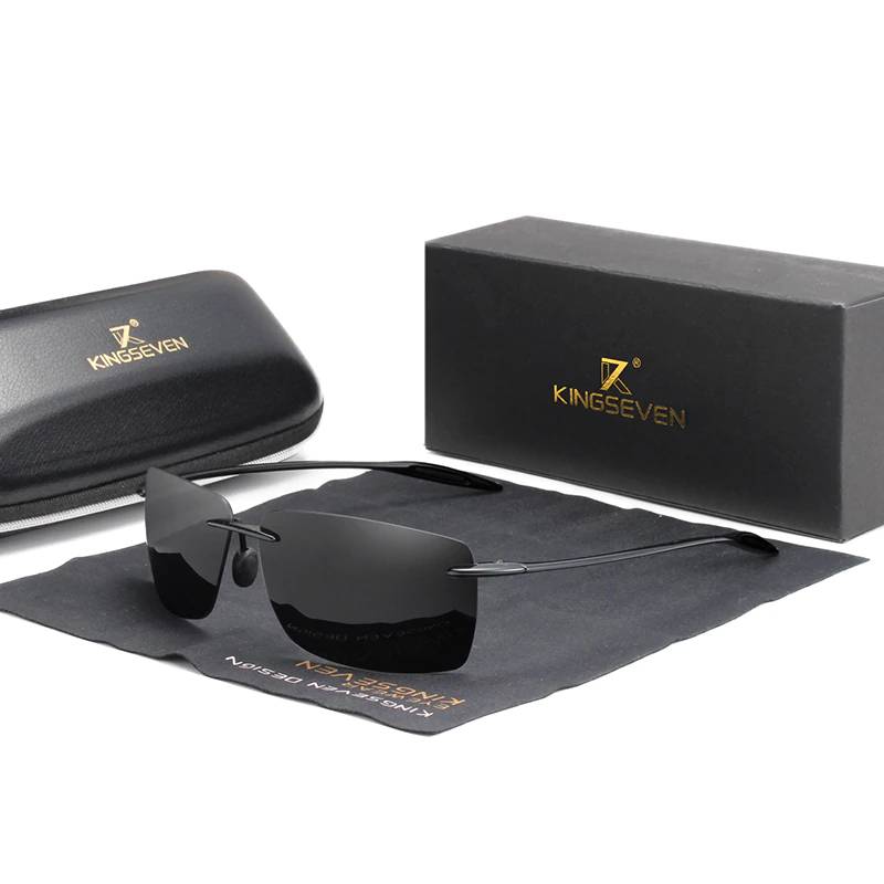 Rimless Sunglasses Men Ultralight Square Frameless Men's Sunglasses