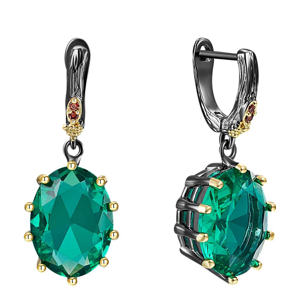 Green Cubic Zirconia Drop Earrings for Women Women's Earrings