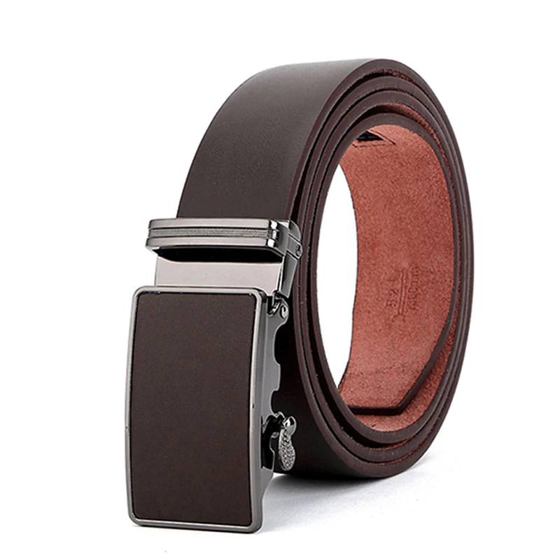 Men's Leather Ratchet Dress Belt With Automatic Buckle | Jewelry Addicts