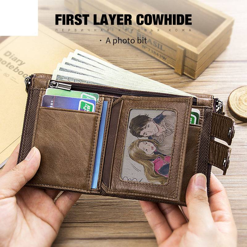 Mens Bifold Chain Wallet-High Capacity RFID Wallet Wallets and Card Holders