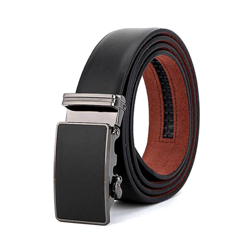 Men's Leather Ratchet Dress Belt With Automatic Buckle | Jewelry Addicts