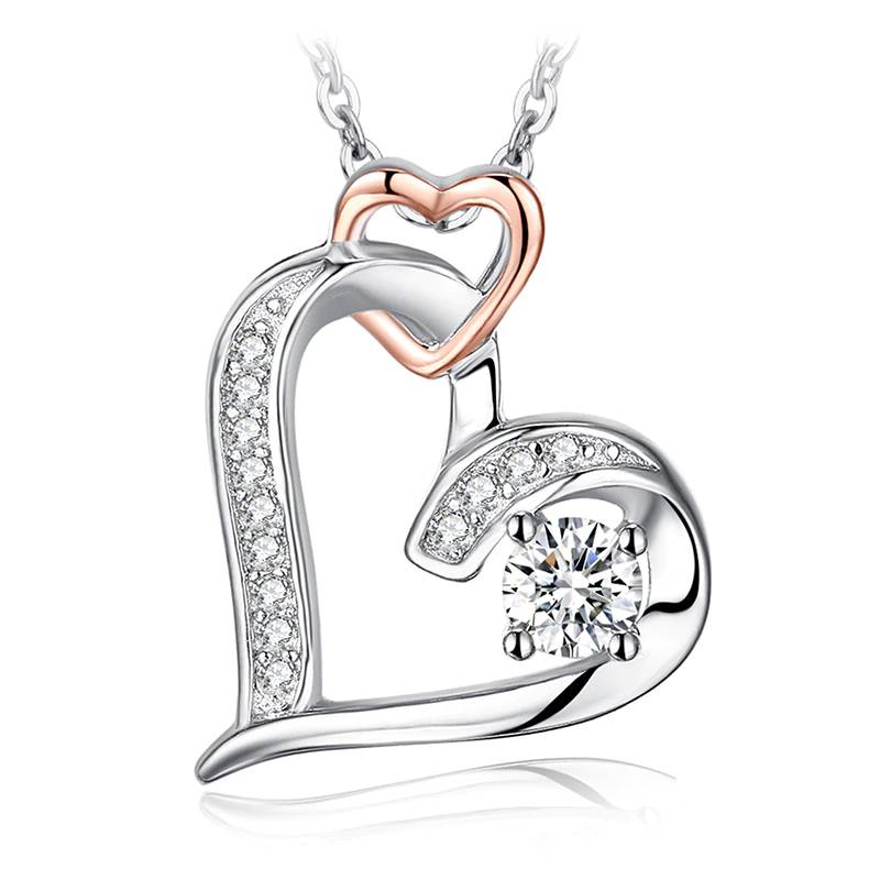 Sterling Silver Infinity Heart Pendant Necklaces & Pendants