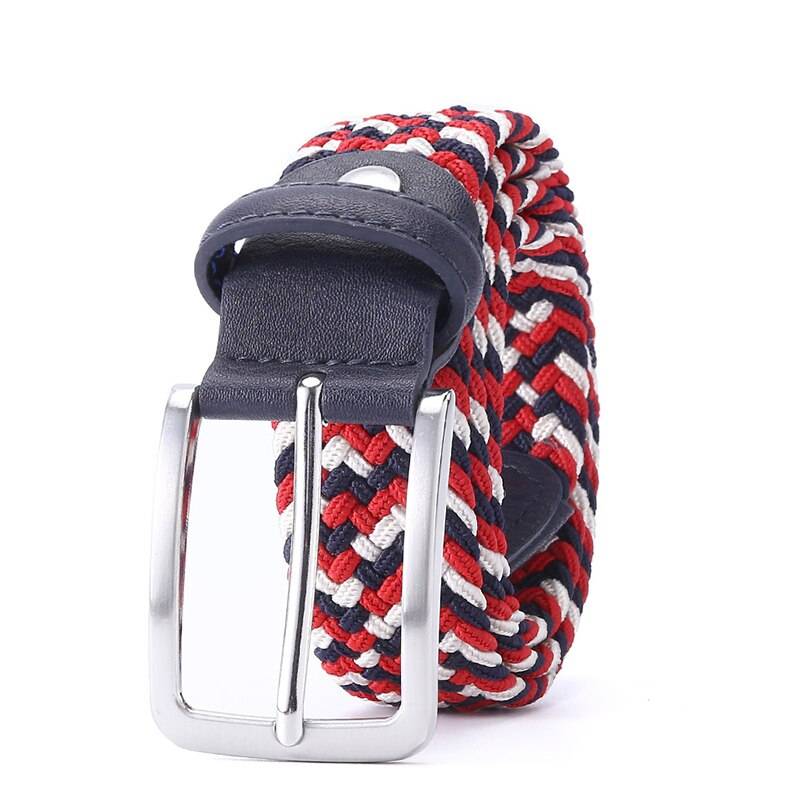 Braided Canvas Woven Elastic Stretch Belts for Men Mens Belts