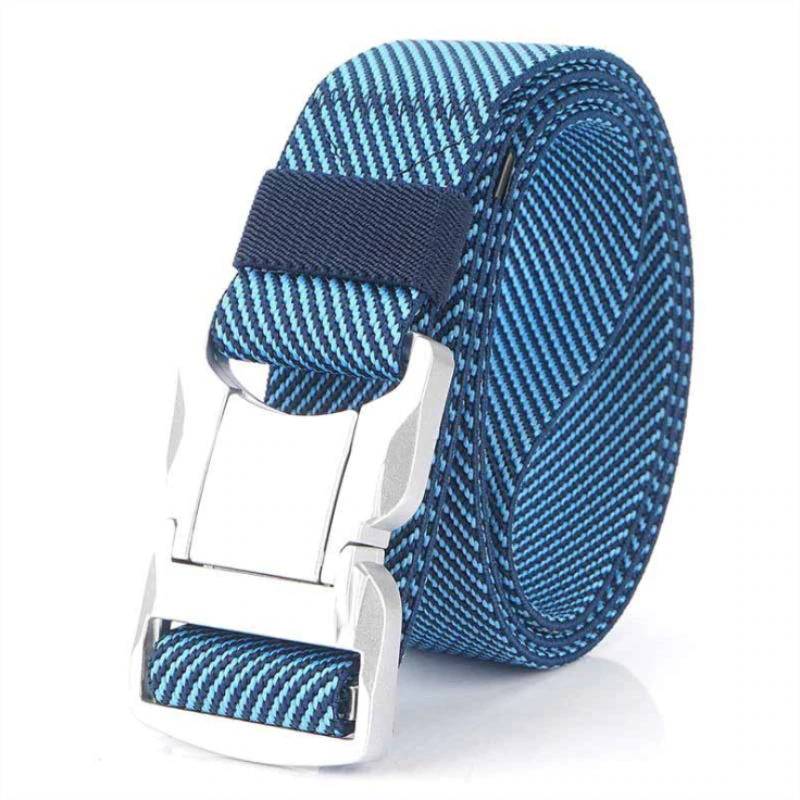 Nylon Elastic Stretch Belt Casual Military Metal Buckle Mens Belts
