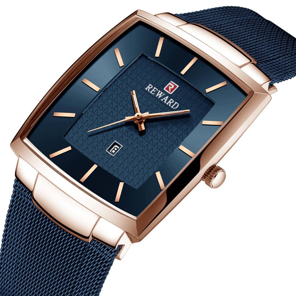 REWARD VIP Men's Watches Business Fashion Top Brand Luxury Dress Casual Watch with Mesh Strap Reward VIP