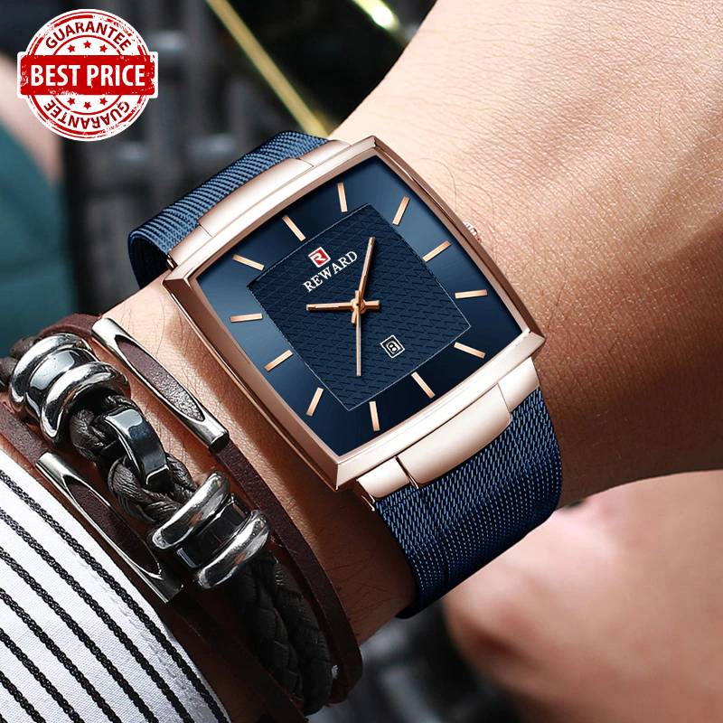 REWARD VIP Men's Watches Business Fashion Top Brand Luxury Dress Casual Watch with Mesh Strap Reward VIP