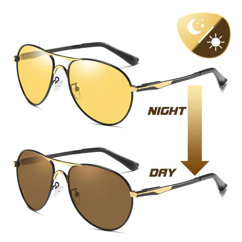 New Trend Photochromic Polarized Sunglasses for Driving Men's Sunglasses