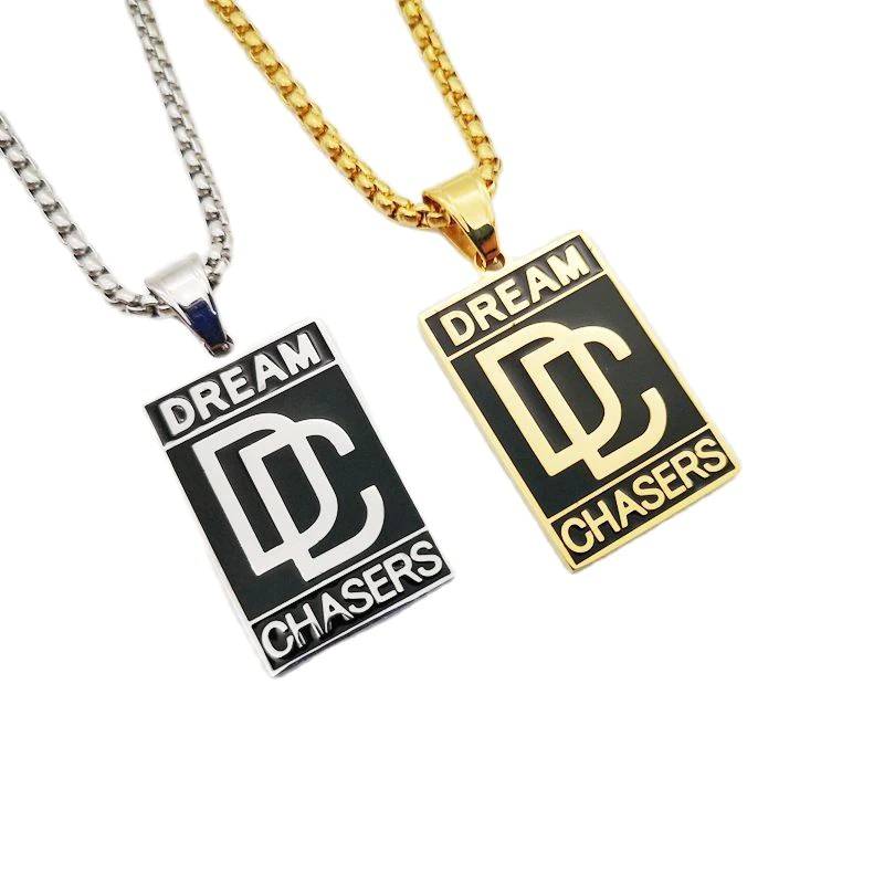 Stainless Steel Dream Chaser Pendant Dog Tag Necklace Necklaces & Pendants