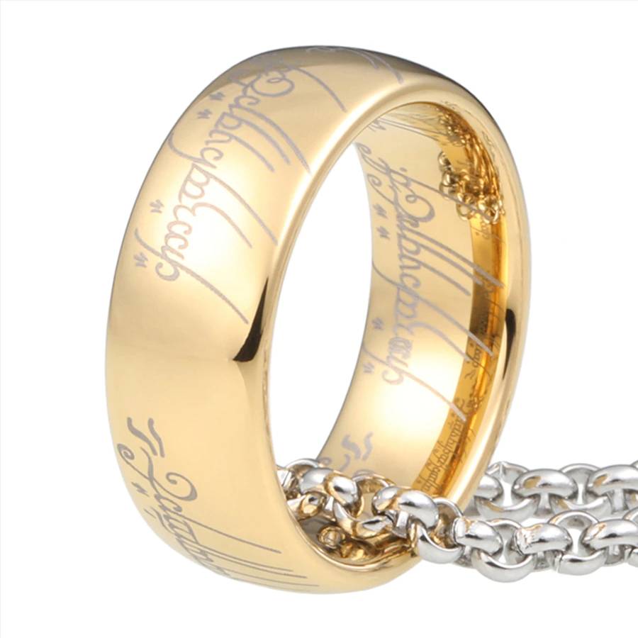 6mm 8mm Tungsten Carbide Lord of The Rings Ring Replica Mens Rings Women's Rings