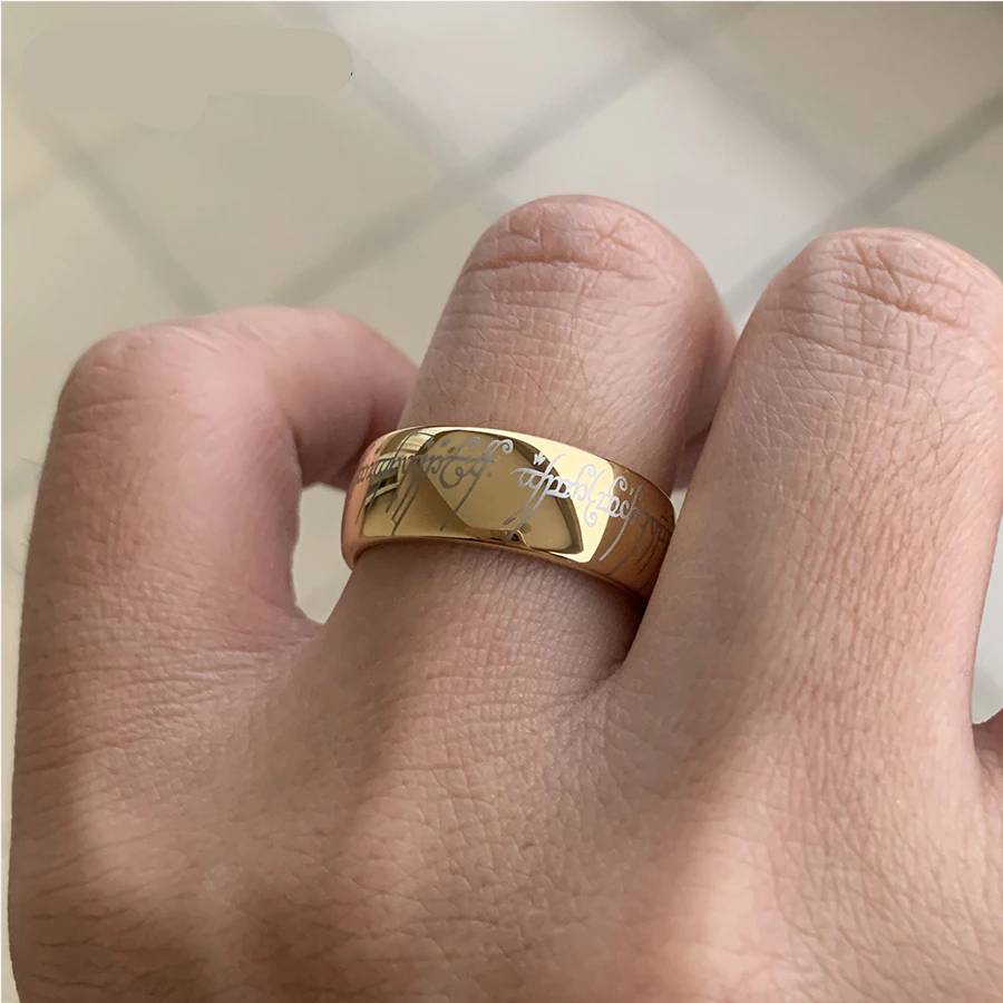 6mm 8mm Tungsten Carbide Lord of The Rings Ring Replica Mens Rings Women's Rings